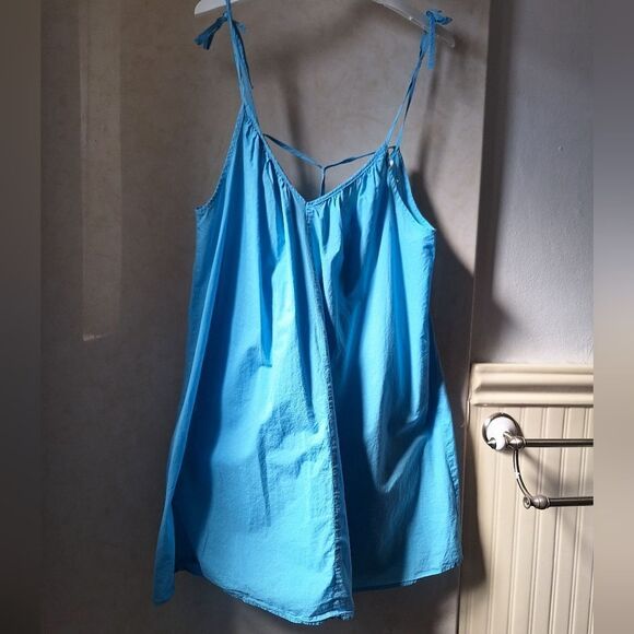 H&M M blue A Line Slip Dress tie - Picture 2 of 11